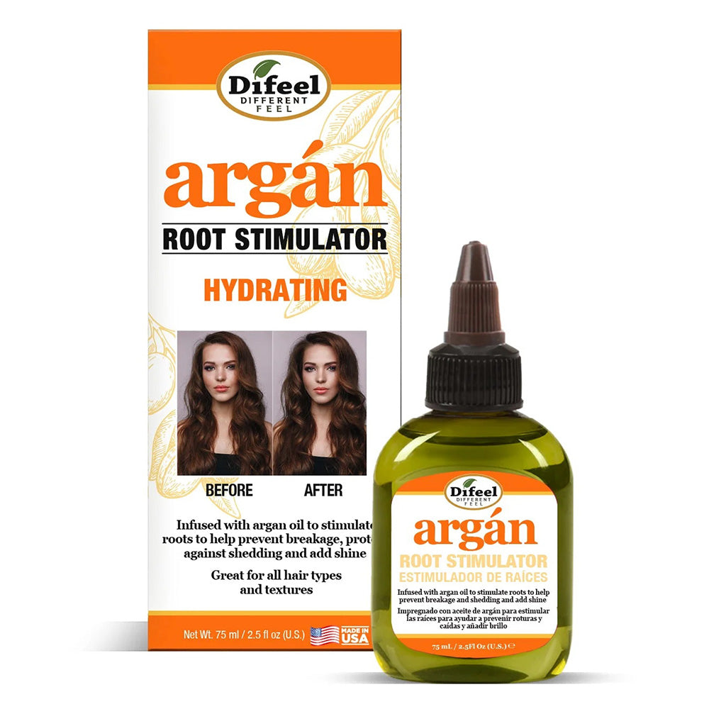 Difeel Argan Hydrating Root Stimulator to Prevent Breakage 2.5Oz (75ml)
